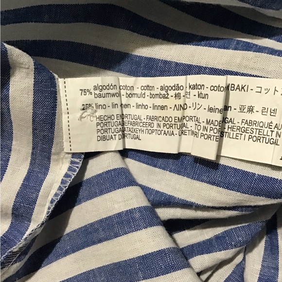 ZARA Beautiful Halter Top.Blue& White Stripes.Has Tie In Front Can Tie Or Bow.🌸 - Picture 10 of 11